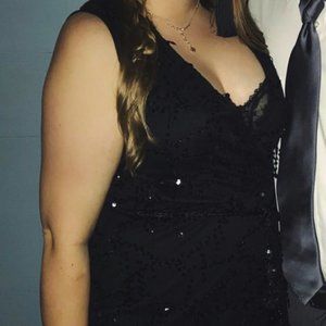 Black Sequin Semi-Formal Dress